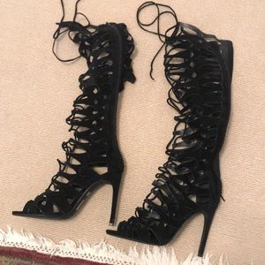 Jeffrey Campbell lace up heels. Size 9